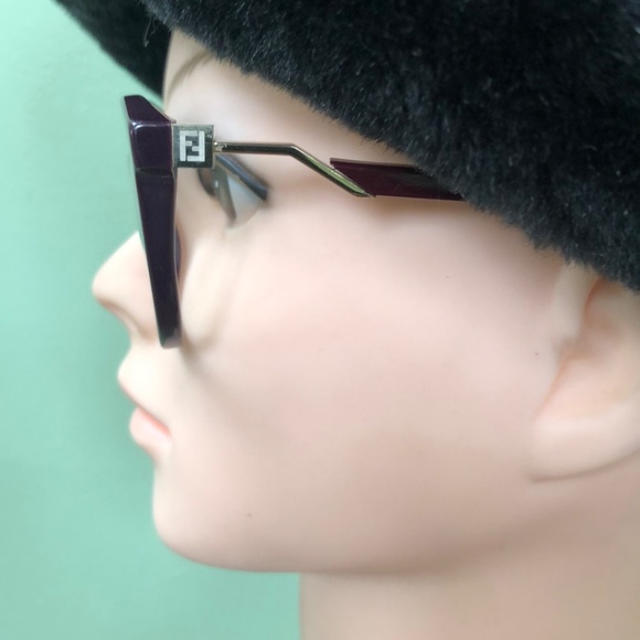 Fendi (FF 0202) Plum Burgundy Prescription Lens Glasses- Women's with Case & COA - Picture 1 of 14